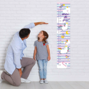 xRainbow Unicorn Growth Chart Wall Decal